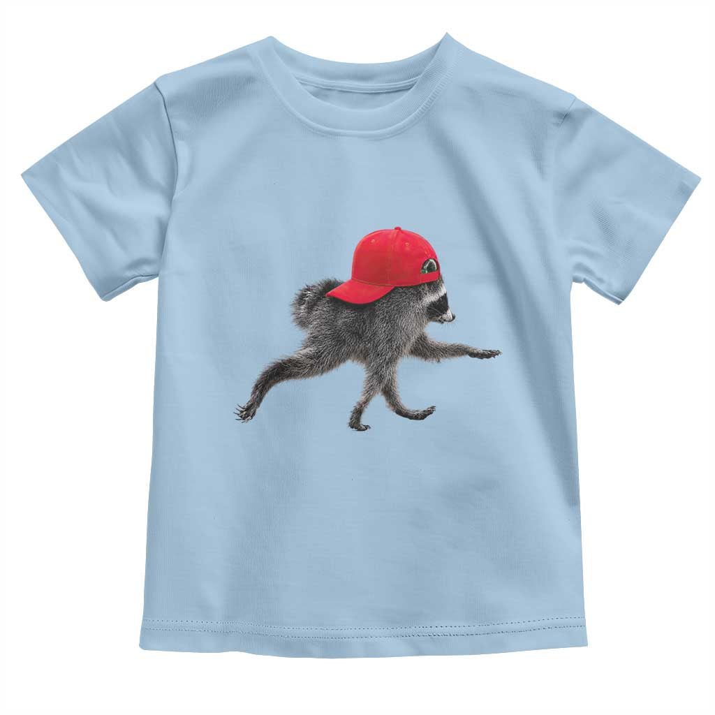 Funny Jimothy Raccoon Wearing Red Cap Graphic Toddler T Shirt Viral Seattle Trash Panda Feral Legend
