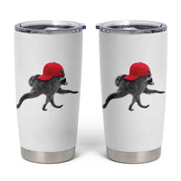 Funny Jimothy Raccoon Wearing Red Cap Graphic Tumbler Cup Viral Seattle Trash Panda Feral Legend