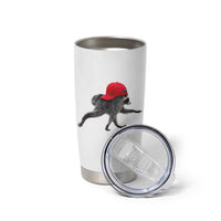 Funny Jimothy Raccoon Wearing Red Cap Graphic Tumbler Cup Viral Seattle Trash Panda Feral Legend