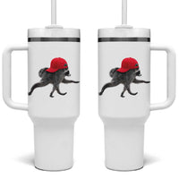 Funny Jimothy Raccoon Wearing Red Cap Graphic Tumbler With Handle Viral Seattle Trash Panda Feral Legend