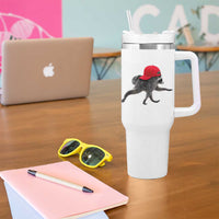 Funny Jimothy Raccoon Wearing Red Cap Graphic Tumbler With Handle Viral Seattle Trash Panda Feral Legend