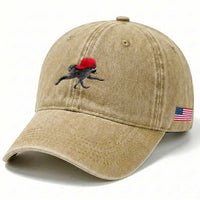 Funny Jimothy Raccoon Wearing Red Cap Graphic Washed Cotton Baseball Cap Viral Seattle Trash Panda Feral Legend