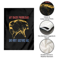 Funny Jimothy Meme Back Pain Humor Garden Flag My Back Problems Do Not Define Me Viral Seattle Raccoon