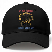 Funny Jimothy Meme Back Pain Humor Baseball Cap My Back Problems Do Not Define Me Viral Seattle Raccoon