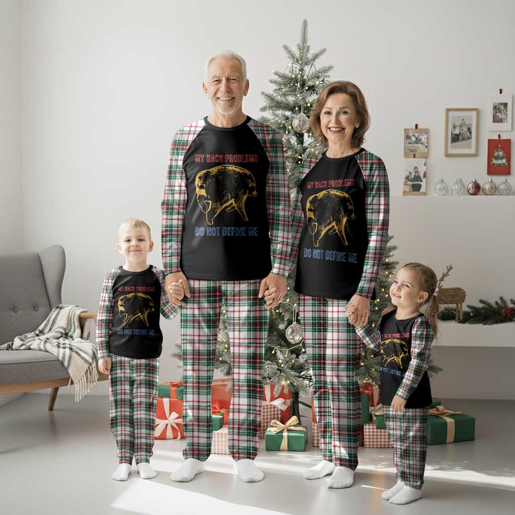 Funny Jimothy Meme Back Pain Humor Plaid Pajama Set My Back Problems Do Not Define Me Viral Seattle Raccoon