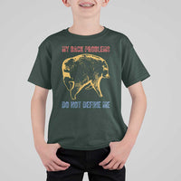 Funny Jimothy Meme Back Pain Humor T Shirt For Kid My Back Problems Do Not Define Me Viral Seattle Raccoon