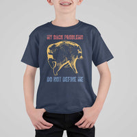 Funny Jimothy Meme Back Pain Humor T Shirt For Kid My Back Problems Do Not Define Me Viral Seattle Raccoon