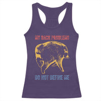 Funny Jimothy Meme Back Pain Humor Racerback Tank Top My Back Problems Do Not Define Me Viral Seattle Raccoon
