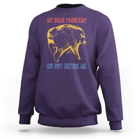 Funny Jimothy Meme Back Pain Humor Sweatshirt My Back Problems Do Not Define Me Viral Seattle Raccoon