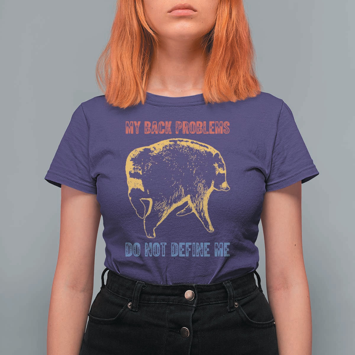 Funny Jimothy Meme Back Pain Humor T Shirt For Women My Back Problems Do Not Define Me Viral Seattle Raccoon