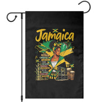 Proud Jamaican Queen Jamaica Roots Heritage Garden Flag Doctor Bird and Island Landmarks Graphic