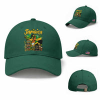 Proud Jamaican Queen Jamaica Roots Heritage Baseball Cap Doctor Bird and Island Landmarks Graphic