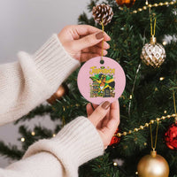 Proud Jamaican Queen Jamaica Roots Heritage Ceramic Ornament Doctor Bird and Island Landmarks Graphic