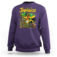Proud Jamaican Queen Jamaica Roots Heritage Sweatshirt Doctor Bird and Island Landmarks Graphic