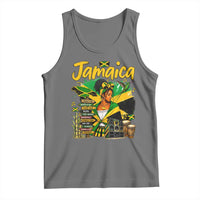 Proud Jamaican Queen Jamaica Roots Heritage Tank Top Doctor Bird and Island Landmarks Graphic