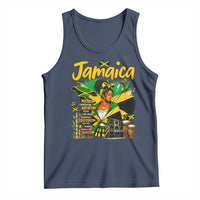 Proud Jamaican Queen Jamaica Roots Heritage Tank Top Doctor Bird and Island Landmarks Graphic