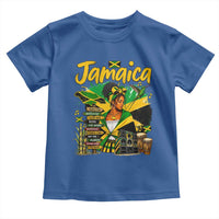 Proud Jamaican Queen Jamaica Roots Heritage Toddler T Shirt Doctor Bird and Island Landmarks Graphic