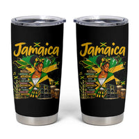 Proud Jamaican Queen Jamaica Roots Heritage Tumbler Cup Doctor Bird and Island Landmarks Graphic