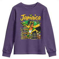 Proud Jamaican Queen Jamaica Roots Heritage Youth Sweatshirt Doctor Bird and Island Landmarks Graphic