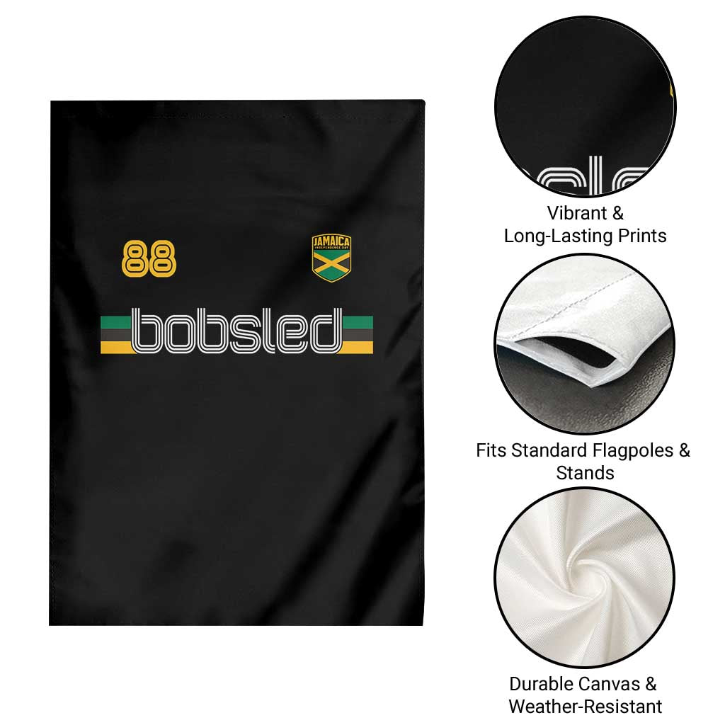 Jamaica Bobsled 1988 Sports Jersey Style Garden Flag Retro Winter Games Team Island Jamaican Pride