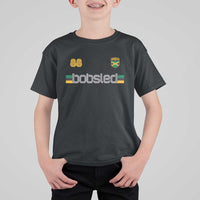 Jamaica Bobsled 1988 Sports Jersey Style T Shirt For Kid Retro Winter Games Team Island Jamaican Pride