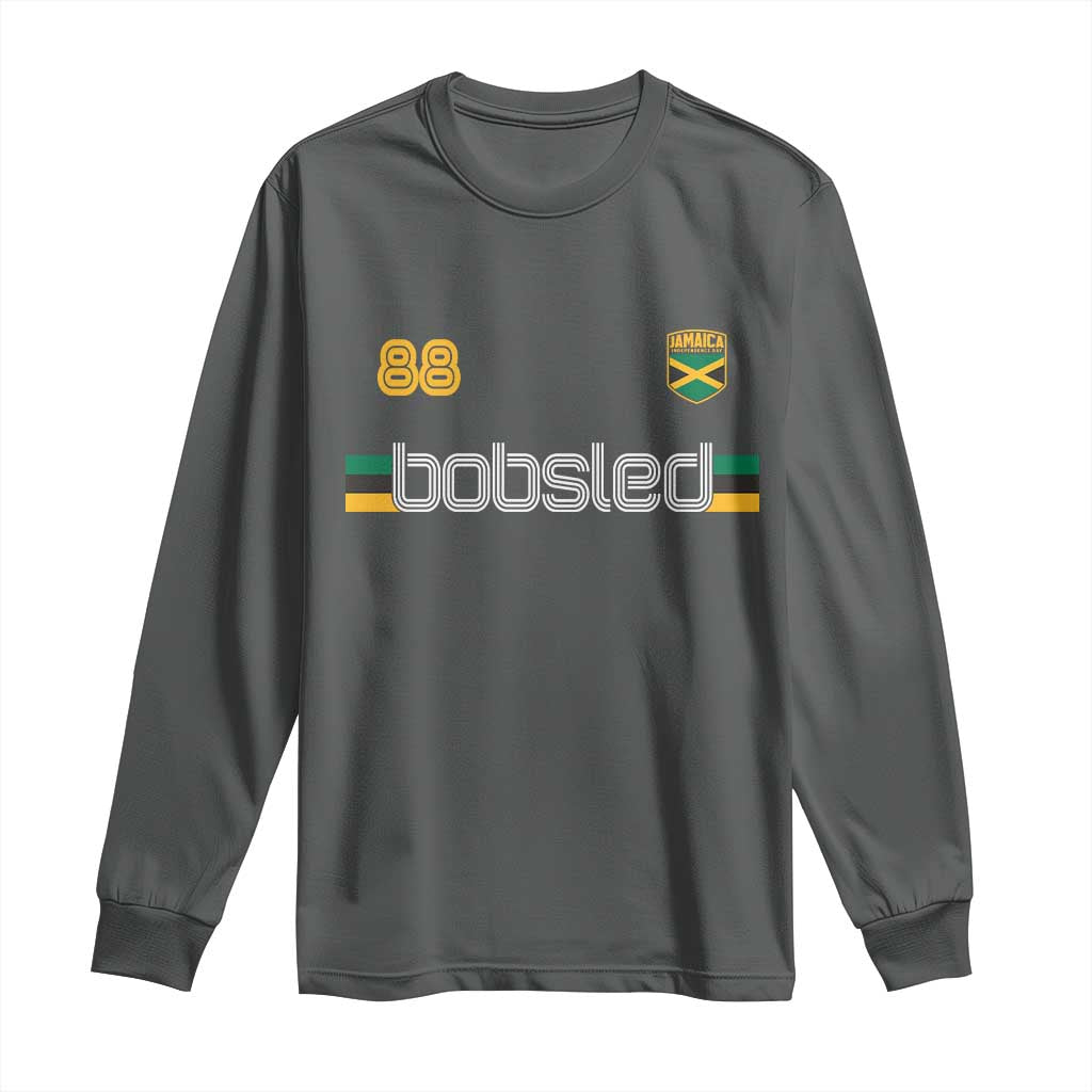 Jamaica Bobsled 1988 Sports Jersey Style Long Sleeve Shirt Retro Winter Games Team Island Jamaican Pride
