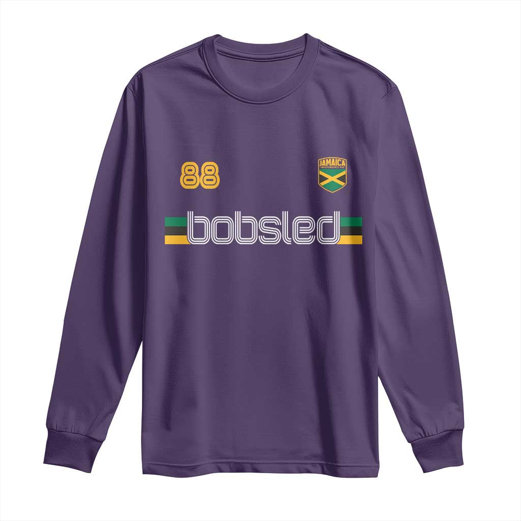 Jamaica Bobsled 1988 Sports Jersey Style Long Sleeve Shirt Retro Winter Games Team Island Jamaican Pride