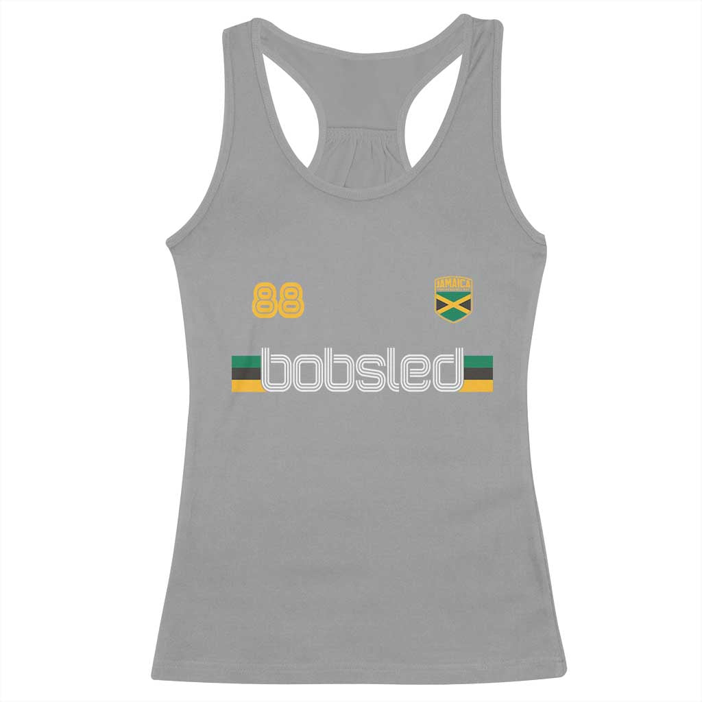 Jamaica Bobsled 1988 Sports Jersey Style Racerback Tank Top Retro Winter Games Team Island Jamaican Pride