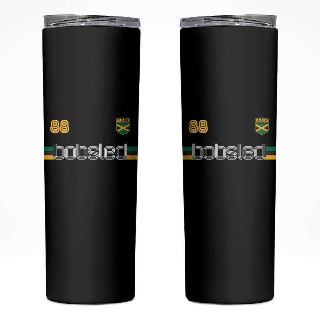 Jamaica Bobsled 1988 Sports Jersey Style Skinny Tumbler Retro Winter Games Team Island Jamaican Pride