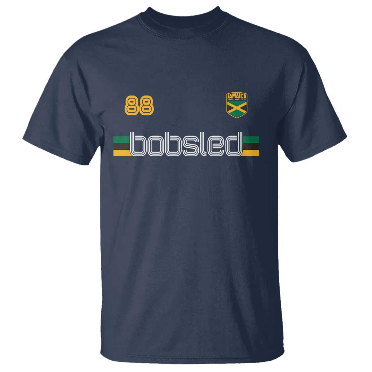 Jamaica Bobsled 1988 Sports Jersey Style T Shirt Retro Winter Games Team Island Jamaican Pride