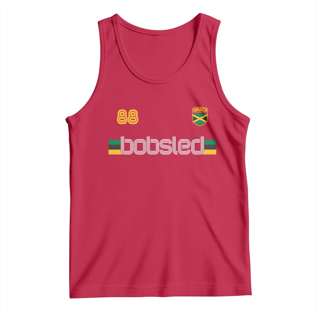Jamaica Bobsled 1988 Sports Jersey Style Tank Top Retro Winter Games Team Island Jamaican Pride