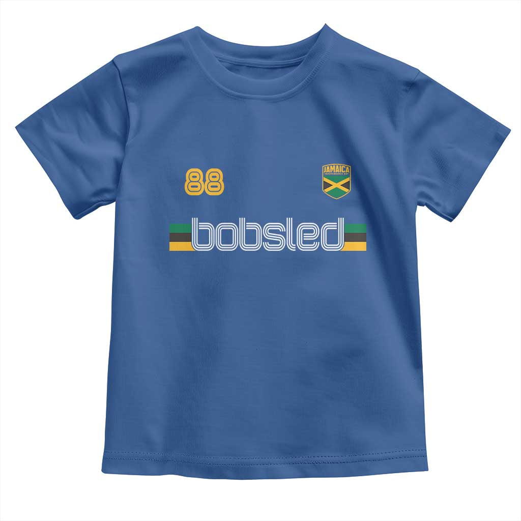 Jamaica Bobsled 1988 Sports Jersey Style Toddler T Shirt Retro Winter Games Team Island Jamaican Pride