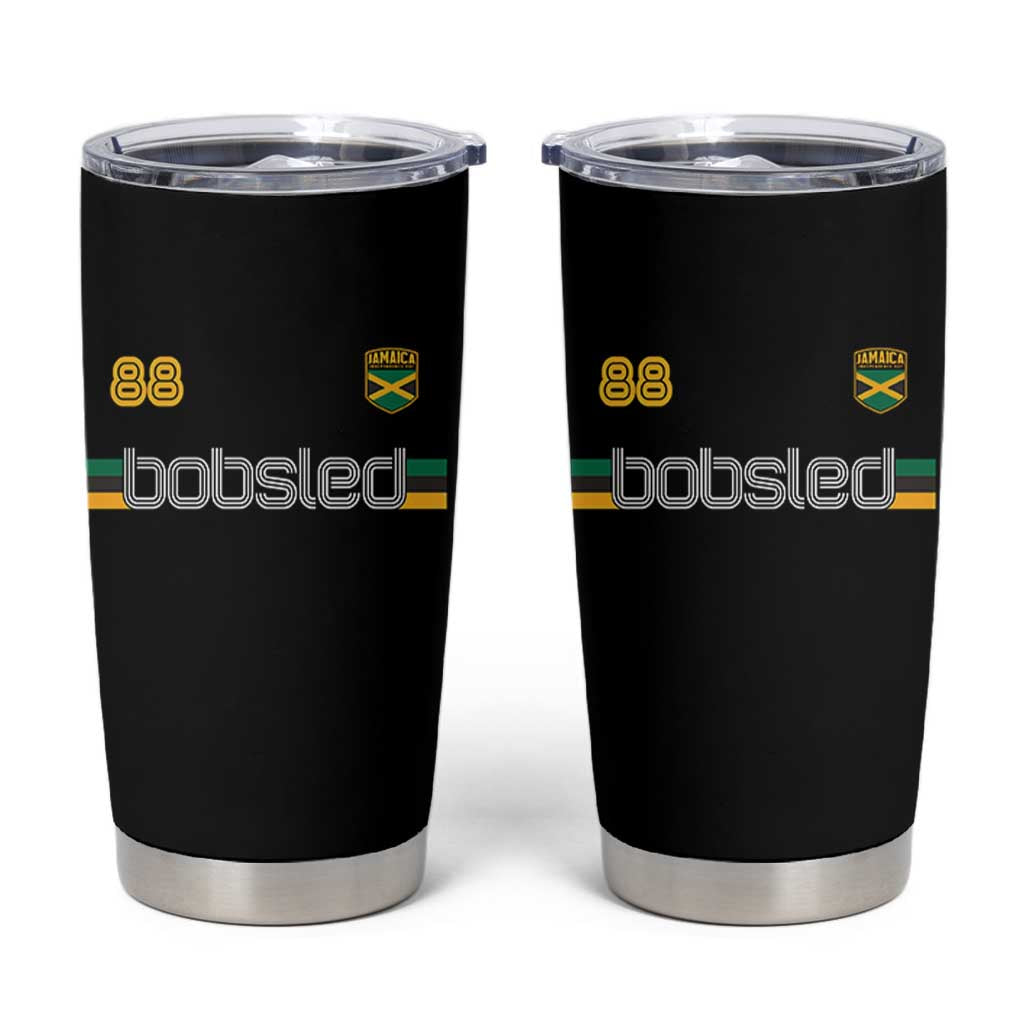Jamaica Bobsled 1988 Sports Jersey Style Tumbler Cup Retro Winter Games Team Island Jamaican Pride
