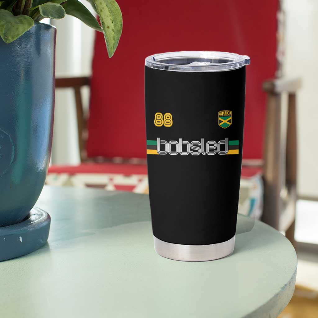 Jamaica Bobsled 1988 Sports Jersey Style Tumbler Cup Retro Winter Games Team Island Jamaican Pride