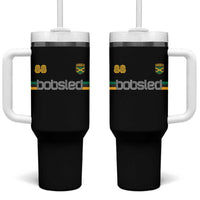 Jamaica Bobsled 1988 Sports Jersey Style Tumbler With Handle Retro Winter Games Team Island Jamaican Pride