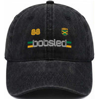 Jamaica Bobsled 1988 Sports Jersey Style Washed Cotton Baseball Cap Retro Winter Games Team Island Jamaican Pride