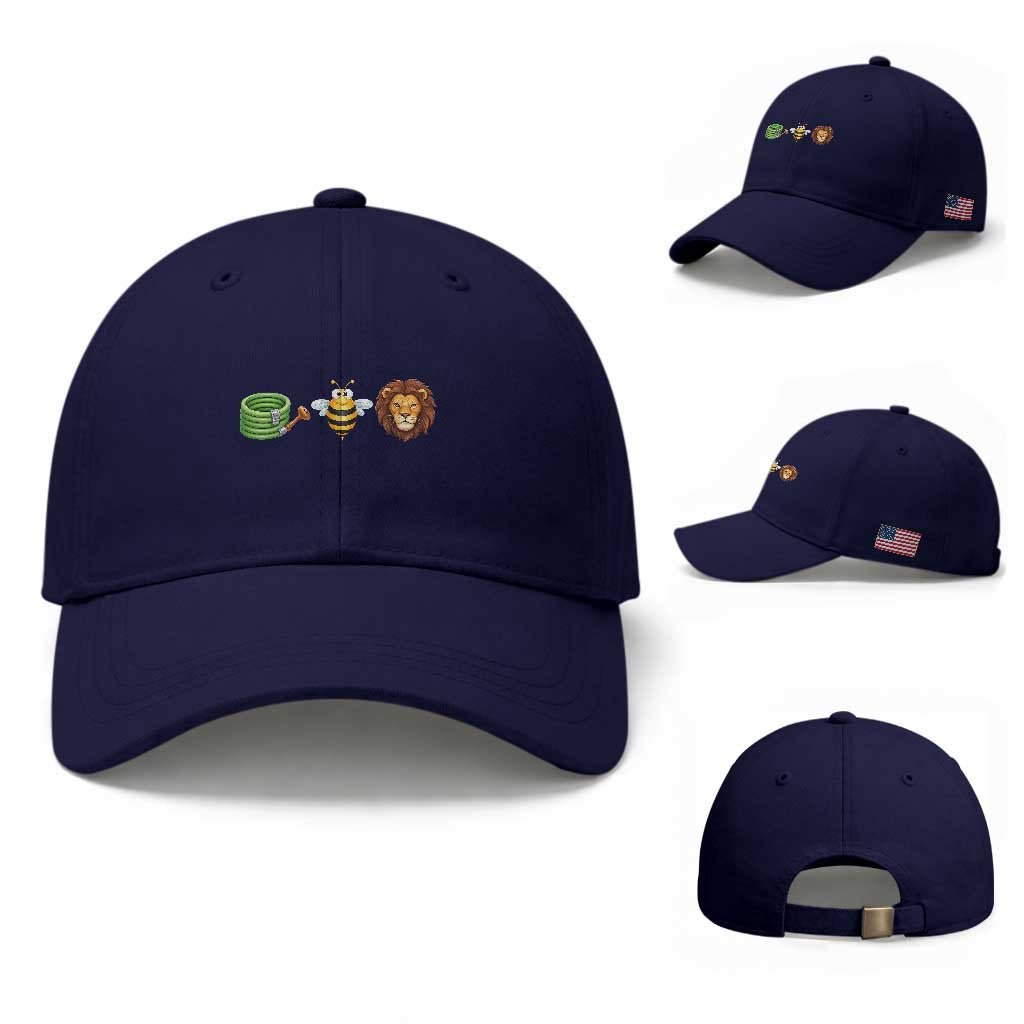 Hose Bee Lion Meme Slang Funny Wordplay Pun Graphic Baseball Cap