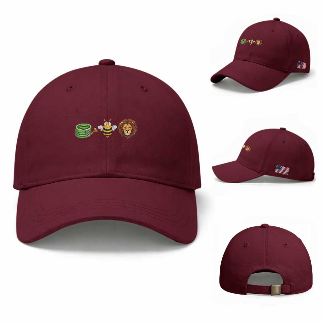 Hose Bee Lion Meme Slang Funny Wordplay Pun Graphic Baseball Cap
