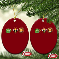 Hose Bee Lion Meme Slang Funny Wordplay Pun Graphic Ceramic Ornament