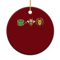 Hose Bee Lion Meme Slang Funny Wordplay Pun Graphic Ceramic Ornament