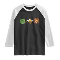 Hose Bee Lion Meme Slang Funny Wordplay Pun Graphic Raglan Shirt