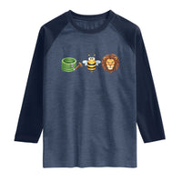 Hose Bee Lion Meme Slang Funny Wordplay Pun Graphic Raglan Shirt