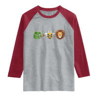 Hose Bee Lion Meme Slang Funny Wordplay Pun Graphic Raglan Shirt