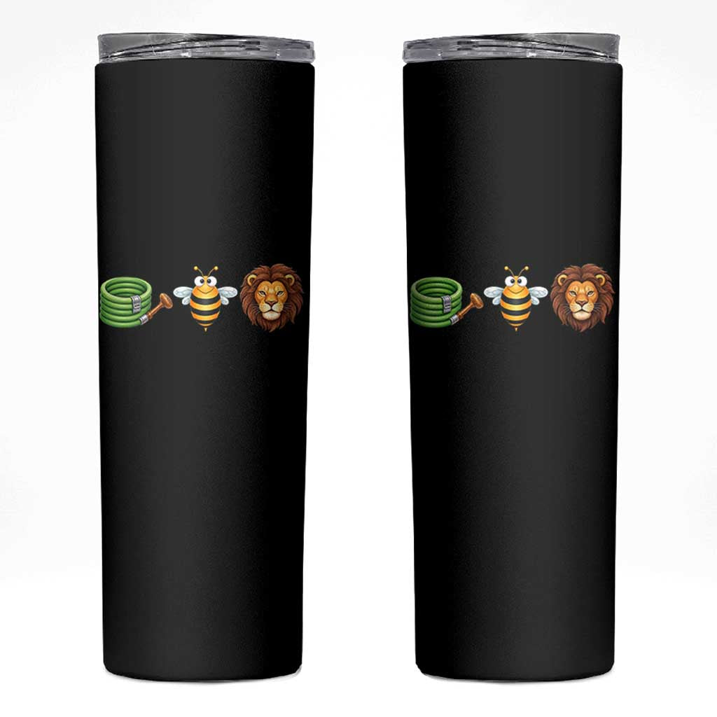 Hose Bee Lion Meme Slang Funny Wordplay Pun Graphic Skinny Tumbler