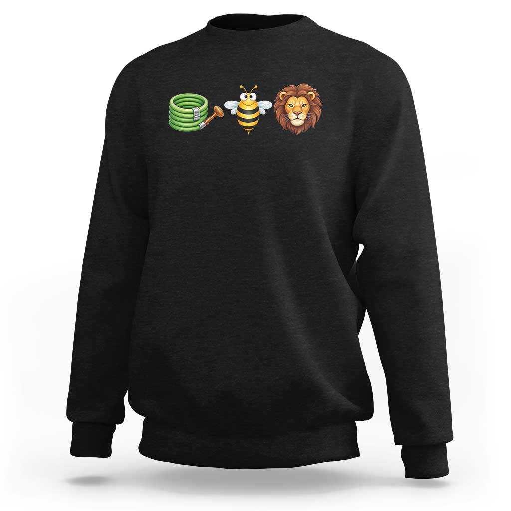 Hose Bee Lion Meme Slang Funny Wordplay Pun Graphic Sweatshirt