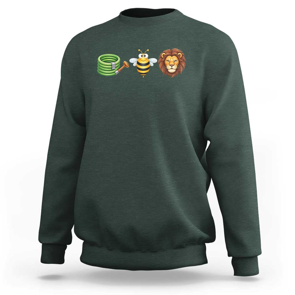 Hose Bee Lion Meme Slang Funny Wordplay Pun Graphic Sweatshirt