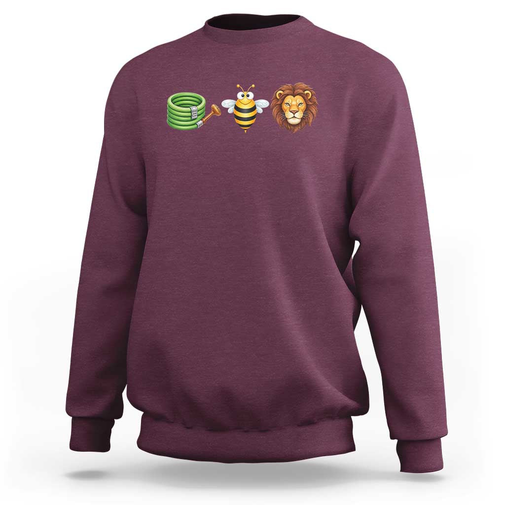 Hose Bee Lion Meme Slang Funny Wordplay Pun Graphic Sweatshirt