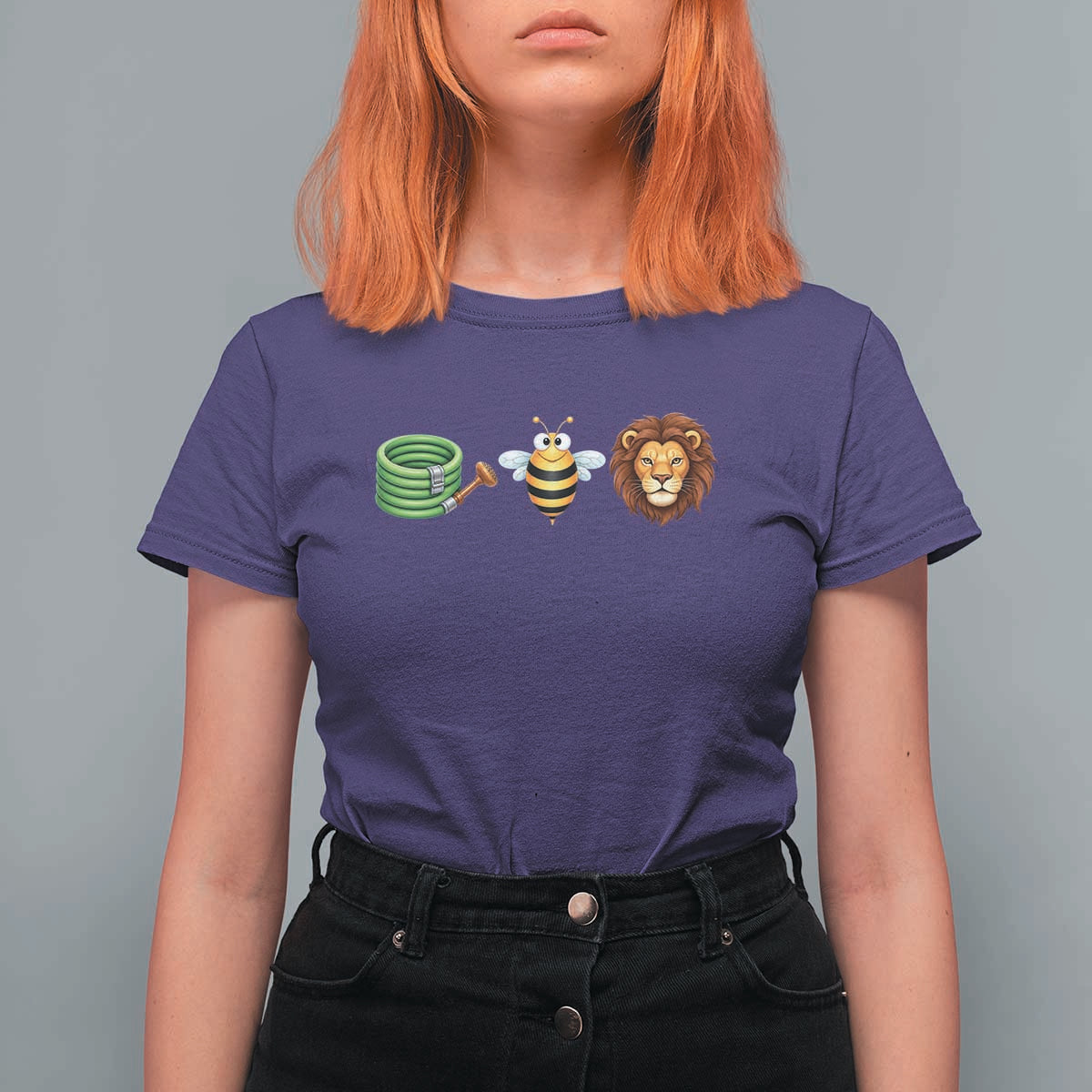 Hose Bee Lion Meme Slang Funny Wordplay Pun Graphic T Shirt For Women