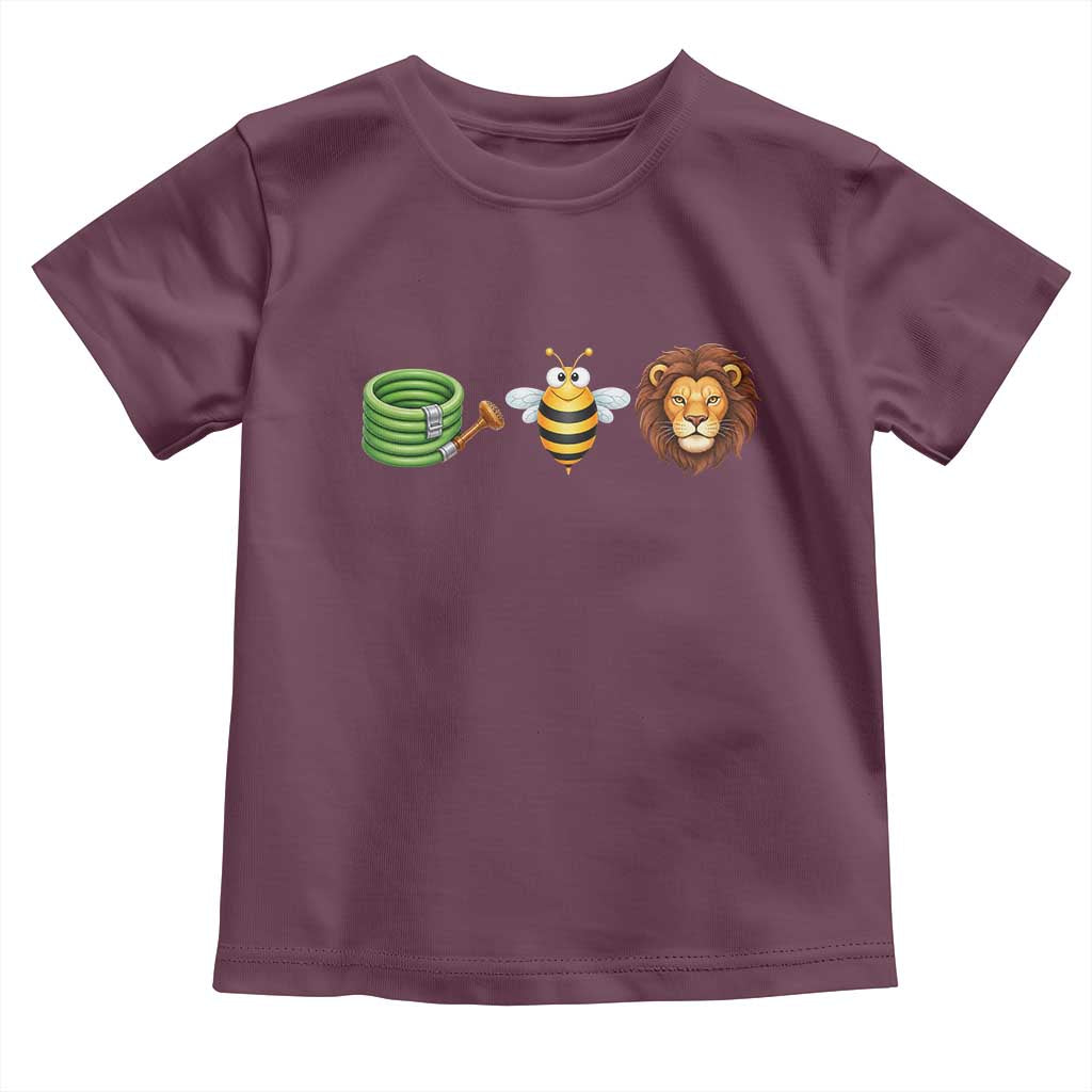Hose Bee Lion Meme Slang Funny Wordplay Pun Graphic Toddler T Shirt