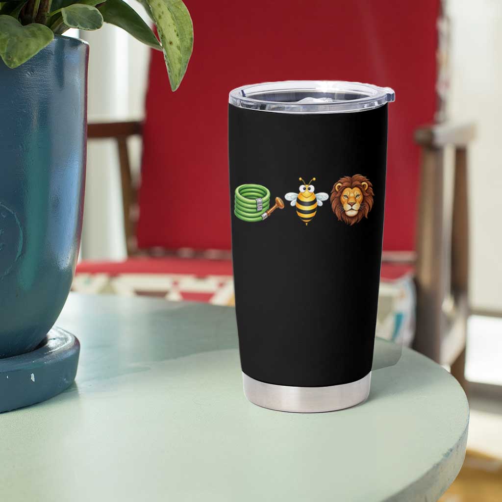 Hose Bee Lion Meme Slang Funny Wordplay Pun Graphic Tumbler Cup
